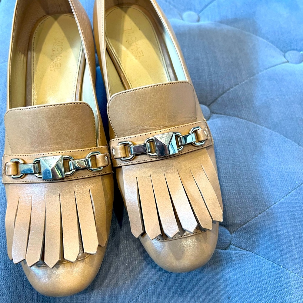 Michael Kors fringed loafer heels